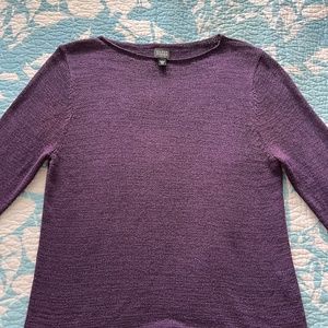 Eileen Fisher Light Sweater PM Gorgeous Color of orchid eggplant or amythist